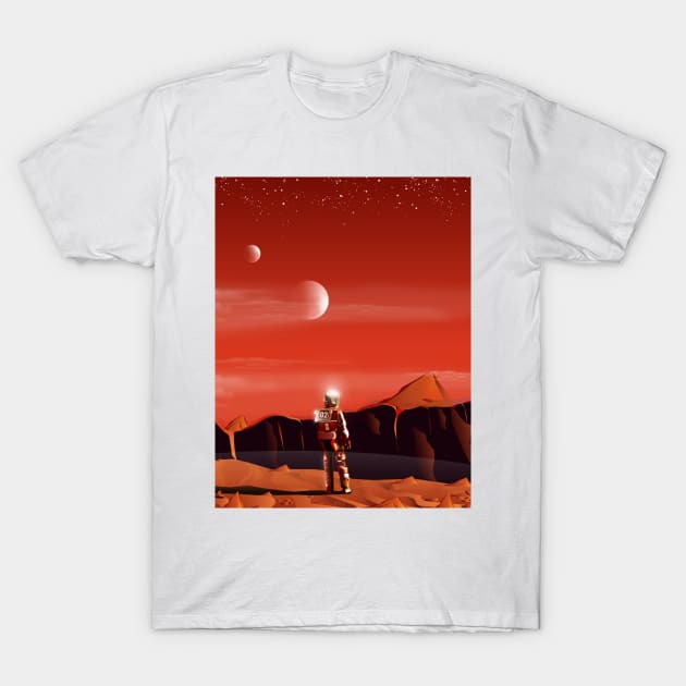 Manned Mars Mission T-Shirt by nickemporium1